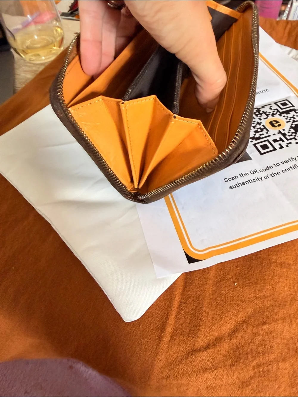 Fendi Brown Zucca Print Canvas Wallet COA included